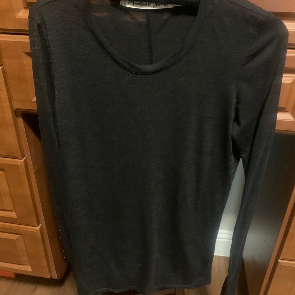 Michael stars black long sleeve t shirt